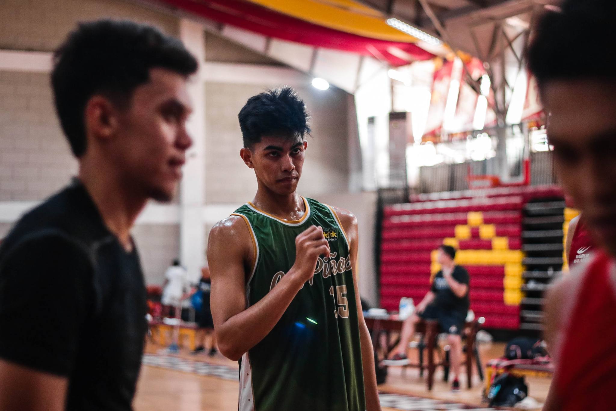 Justine Mascariñas inside the court of Perpetual Help Altas, his former team.
