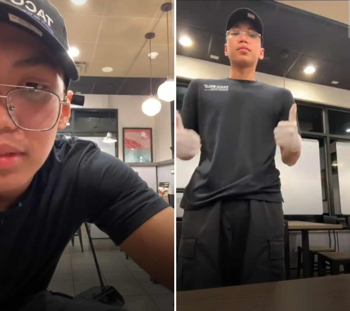 Nathzz at Taco Bell. Via Nathanael Estrologo's Facebook Live