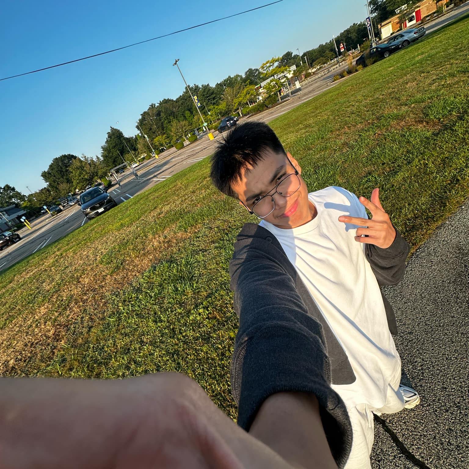 Nathzz takes a selfie in Abington, Massachussets