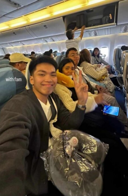 Nathzz on his flight to the U.S. in August 2024