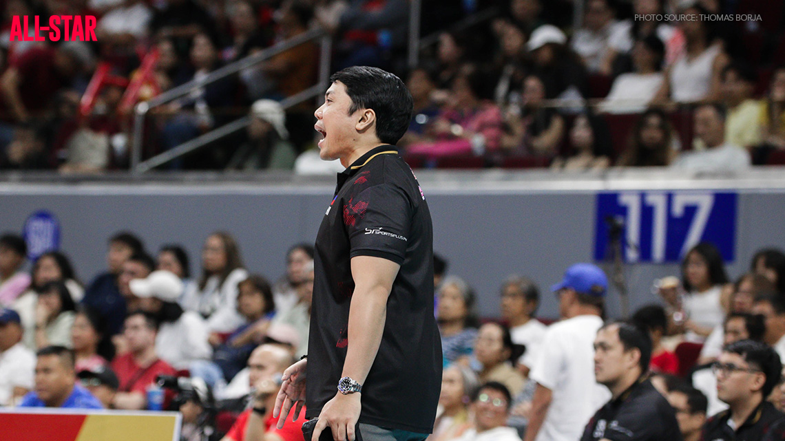 Coach Rald Ricafort of the PLDT High Speed Hitters emerge as champions of the PVL On Tour
