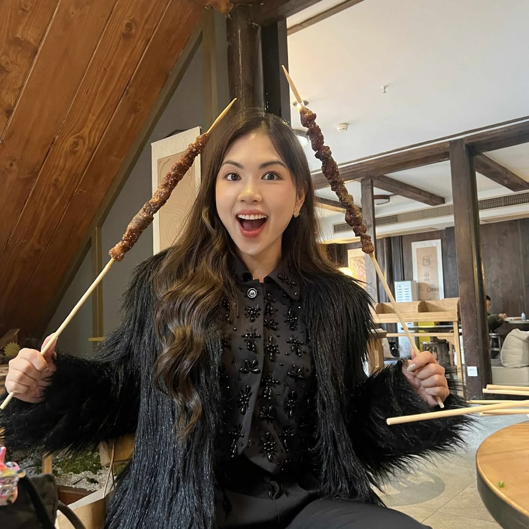 Mara Aquino at Luban Teahouse, a cafe inspired by Luban, a character in Honor of Kings