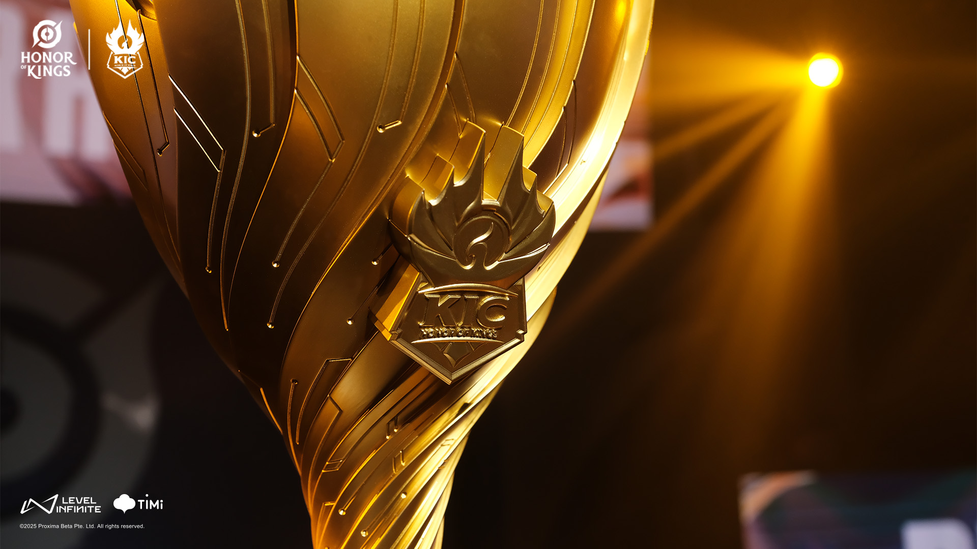 The KIC 2025 trophy on display at the Ayala Malls Manila Bay During the Grand Finals on November 30, 2025