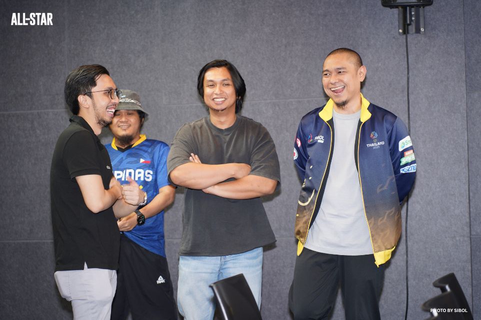 Coach Arcadia, Sibol Team Manager Jeff Victoriano, Coach Duckey, and Sibol General Manager Jab Escutin
