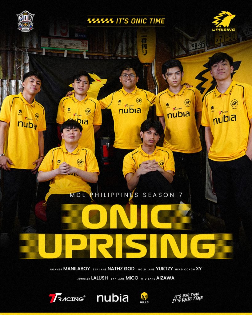 ONIC Uprising's MDL PH Season 7 roster, which includes Mico Chua