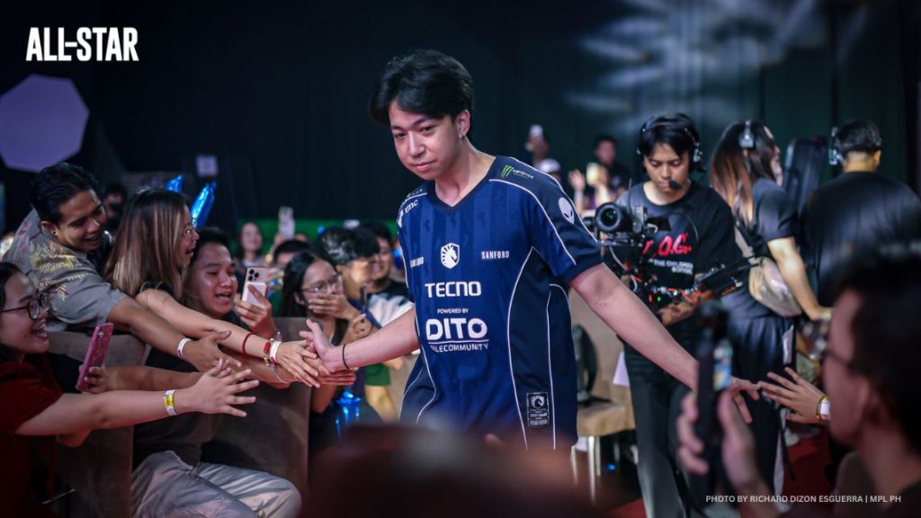 Sanford enjoys the crowd after his stellar performance against Team Falcons. He had visited his grandmother in the hospital the night before. 