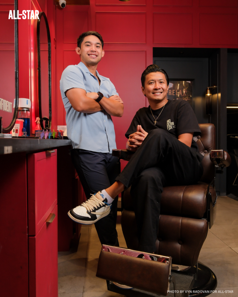 Aljun Melecio and Ton Villanueva. Photo by Vyn Radovan for ALL-STAR. Shot on Location at Modern Fox Ortigas.