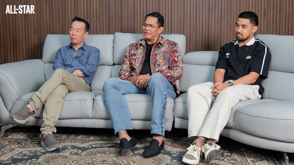 Erick Su, CEO of ArenaPlus, during a podcast interview discussing the NBA Playoffs MVP Bracket promo along with Bong Ravena and RJ Abarrientos