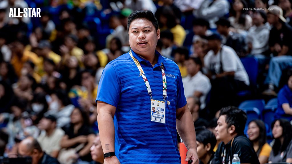 Bacon Austria looks on during an Ateneo Blue Eaglets game where he is the team's current head coach